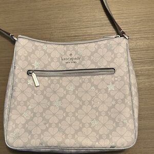 Kate Spade Floral Crossbody Bag - Light Gray